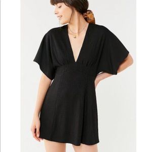 URBAN OUTFITTERS: Black ribbed mini dress